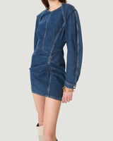 LENAY LONG SLEEVE DENIM MINI DRESS image number null